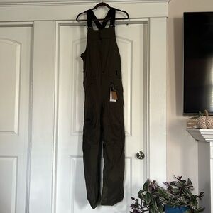 The north face mens bib snow pants size medium, hunter green